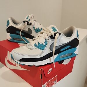 Womens Nike Air MAX 90 Cool Grey-Teal